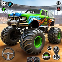 Взлом 4x4 Monster Truck Racing Games (Монстр Трак Гонки игры)  [МОД Много монет] - последняя версия apk на Андроид