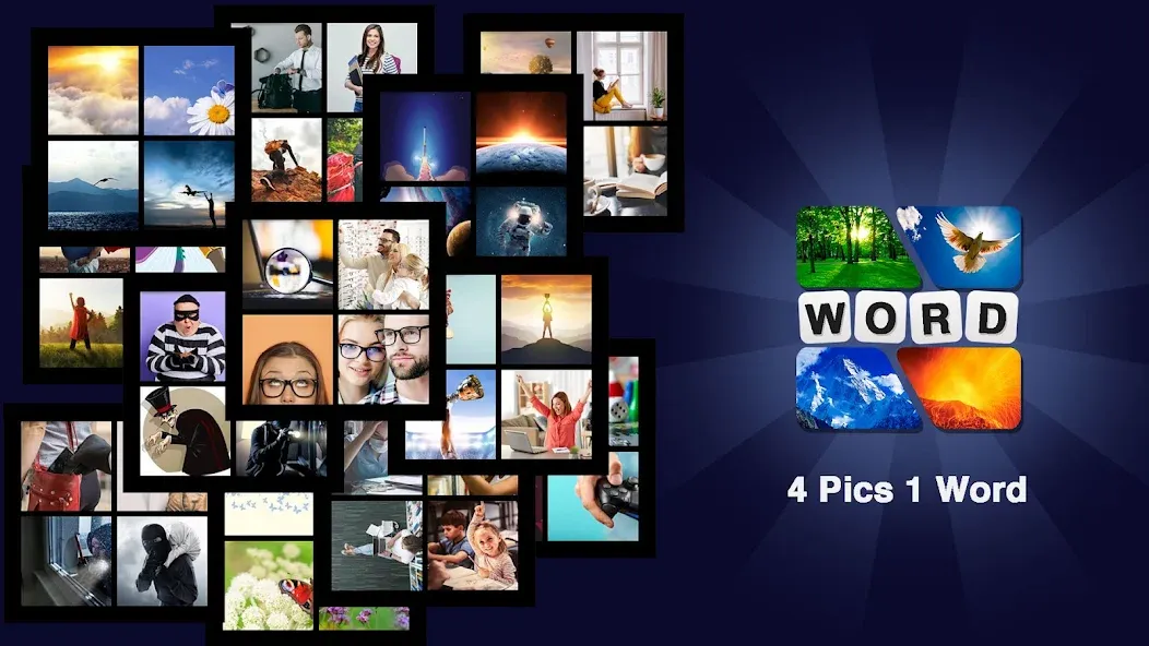 Puzzle: 4 pics 1 word offline  [МОД Много денег] Screenshot 2