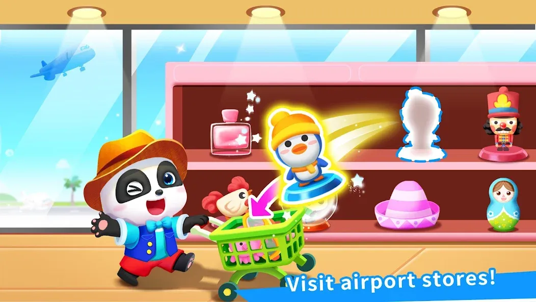 Baby Panda's Airport  [МОД Бесконечные монеты] Screenshot 5