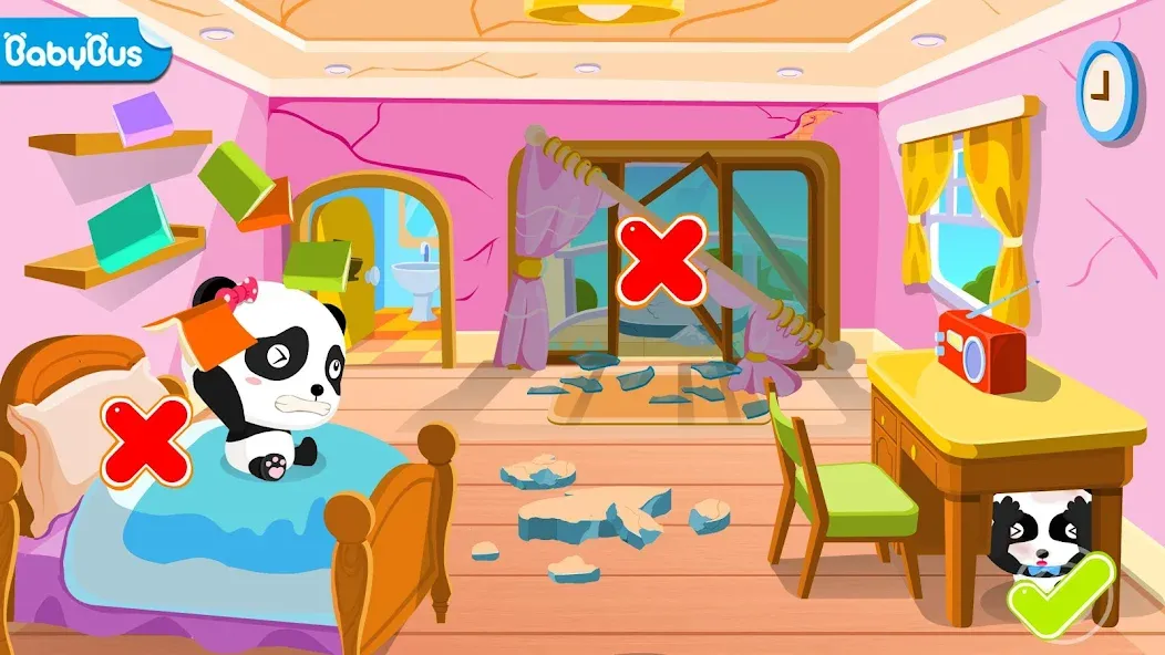 Baby Panda Earthquake Safety 1  [МОД Unlocked] Screenshot 1