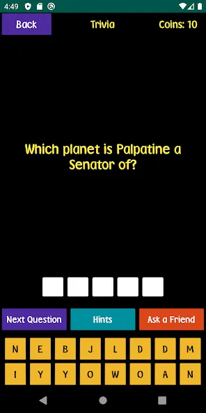 Quiz For SW Fans (Квиз для фанатов ЗВЗ)  [МОД Menu] Screenshot 1