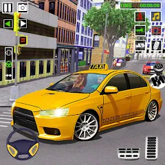 Взломанная City Taxi Games-Taxi Car Games (Сити Такси Игры)  [МОД Меню] - последняя версия apk на Андроид