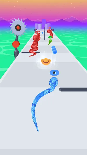 Snake Run Race・3D Running Game (Снейк Ран Рейс)  [МОД Бесконечные деньги] Screenshot 4