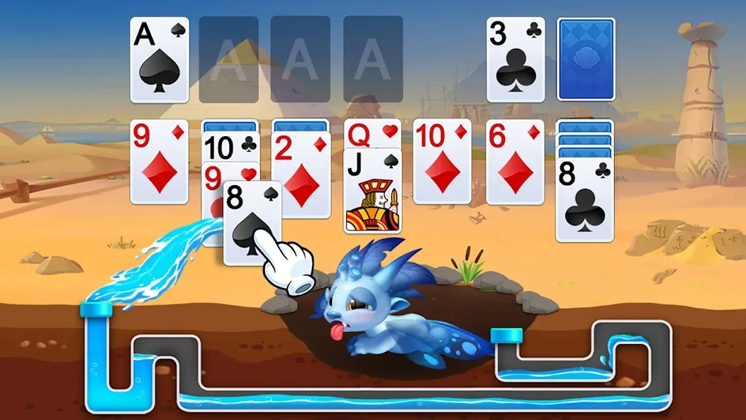 Solitaire Dragons  [МОД Много денег] Screenshot 1