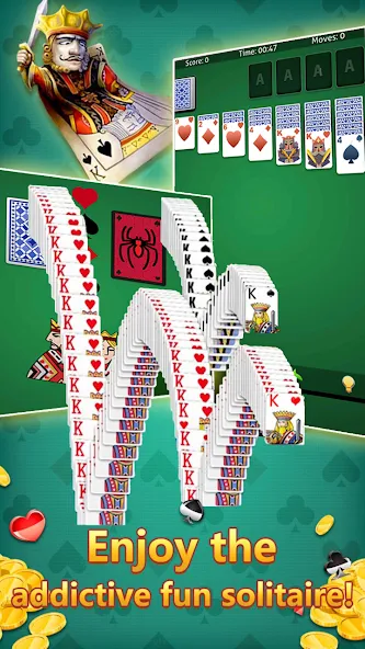 klondike solitaire :card shark  [МОД Бесконечные монеты] Screenshot 3