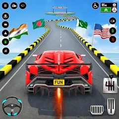 Взломанная GT Car Stunt : Ramp Car Stunts (ДжиТи Кар Стант)  [МОД Menu] - полная версия apk на Андроид