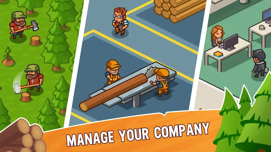 Lumber Inc Tycoon (Ламбер инк тайкун)  [МОД Mega Pack] Screenshot 2