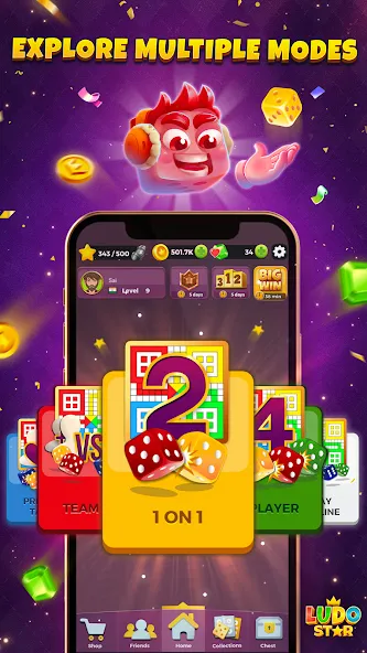 Ludo STAR: Online Dice Game (Лудо СТАР)  [МОД Бесконечные деньги] Screenshot 5