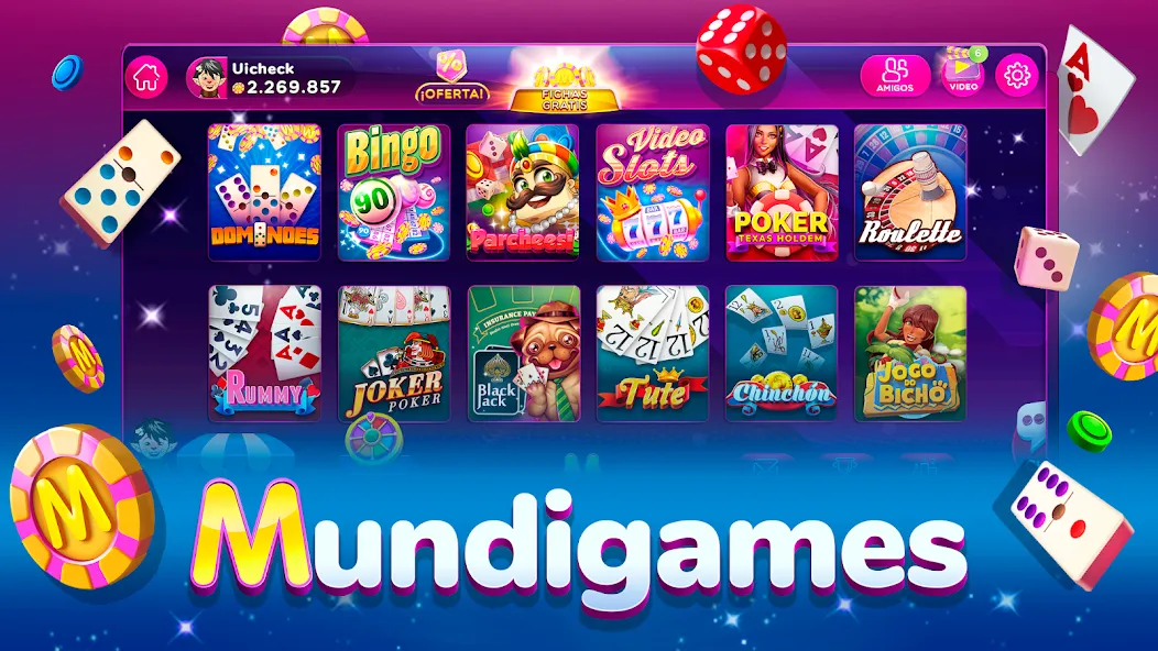 MundiGames: Bingo Slots Casino (Мундийуэгос)  [МОД Unlocked] Screenshot 1