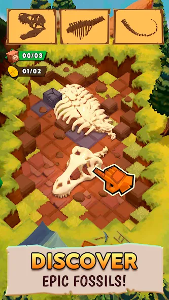 Dino Quest 2: Dinosaur Fossil (Дино Квест 2)  [МОД Бесконечные деньги] Screenshot 1