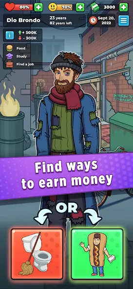 Hobo Life: Business Simulator  [МОД Бесконечные деньги] Screenshot 3