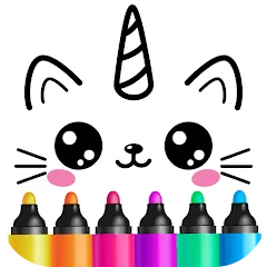 Скачать взломанную Drawing for kids! Toddler draw  [МОД Бесконечные монеты] - стабильная версия apk на Андроид