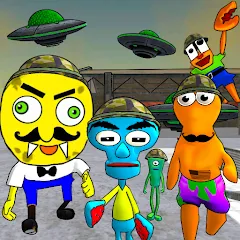 Скачать взлом Sponge Area 51. Neighbor Alien  [МОД Много монет] - последняя версия apk на Андроид