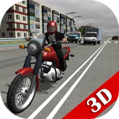 Скачать взломанную Russian Moto Traffic Rider 3D  [МОД Бесконечные деньги] - стабильная версия apk на Андроид