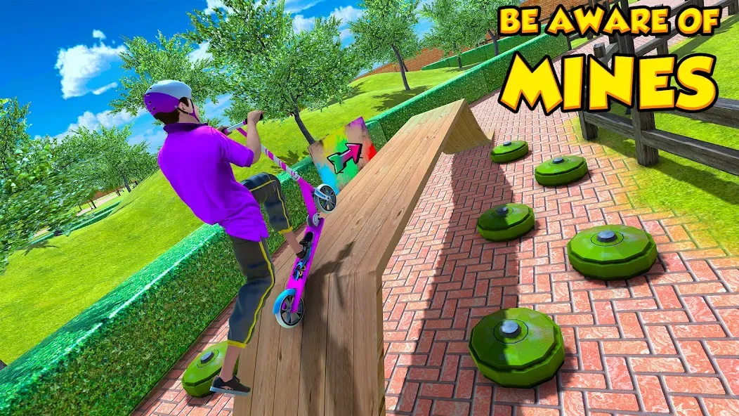 BMX Air Skate Scooter Tricks  [МОД Много монет] Screenshot 1