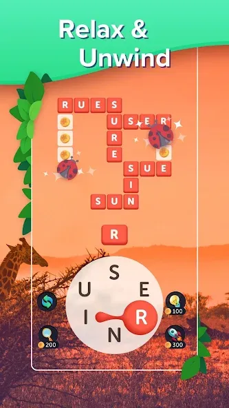 Puzzlescapes Word Search Games (Паззлскейпс Ворд Срч Геймс)  [МОД Меню] Screenshot 2