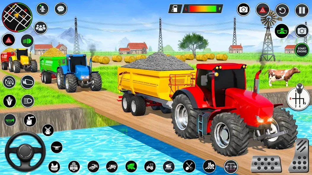 Real Tractor Driving Games (Риал Трактор Драйвинг Геймс)  [МОД Бесконечные монеты] Screenshot 1