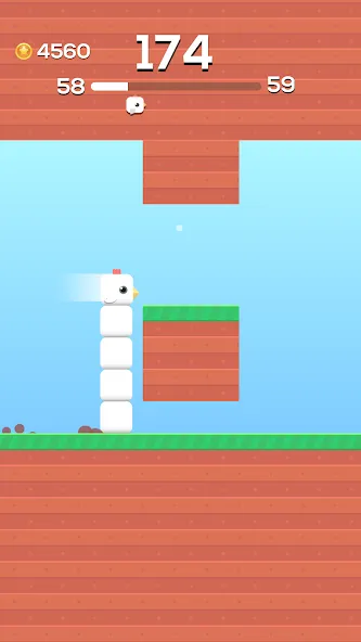 Square Bird - Flappy Chicken (Сквер Брд)  [МОД Mega Pack] Screenshot 1