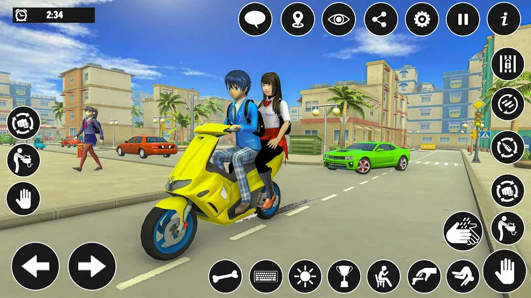 High School Boy Virtual Life  [МОД Бесконечные монеты] Screenshot 2