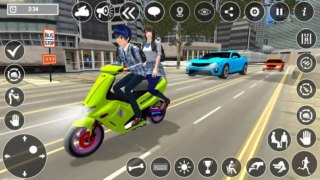 High School Boy Virtual Life  [МОД Бесконечные монеты] Screenshot 5