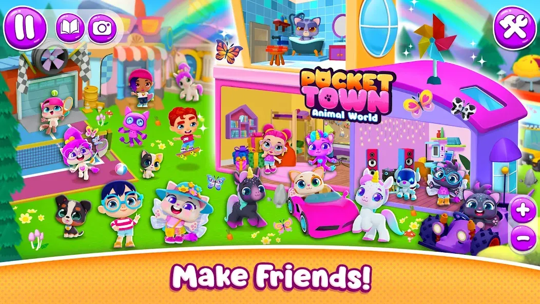 Pocket Town - Animal World  [МОД Unlocked] Screenshot 3