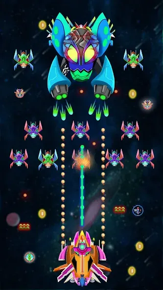 Galaxy Shooting: Alien Attack (Гэлэкси Шутинг)  [МОД Много монет] Screenshot 3