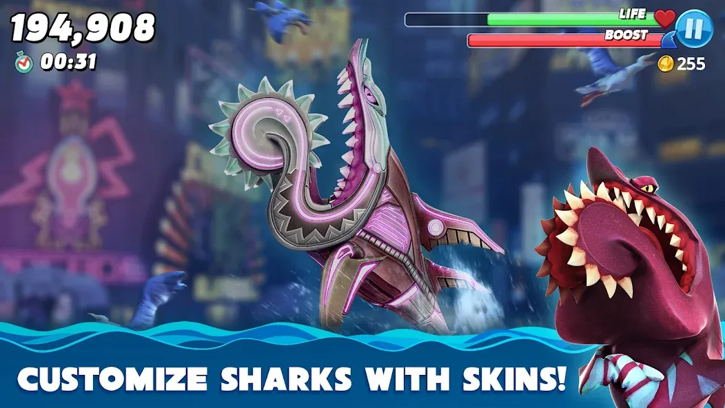 Hungry Shark World (Хангри Шарк Ворлд)  [МОД Бесконечные деньги] Screenshot 3