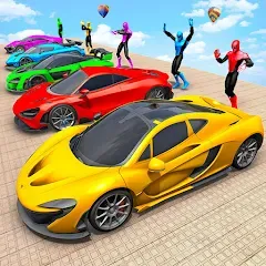 Взломанная Mega Ramp Car Games Car Stunts  [МОД Mega Pack] - полная версия apk на Андроид