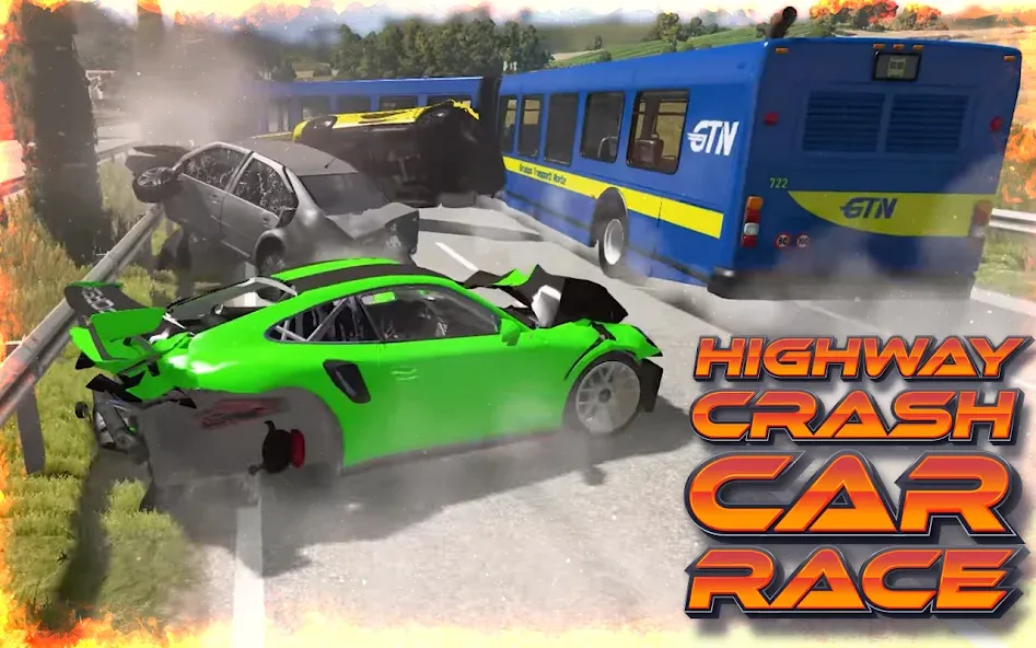 Highway Crash Car Race  [МОД Unlimited Money] Screenshot 3