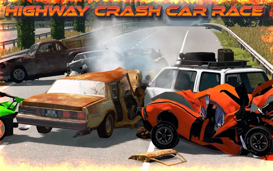 Highway Crash Car Race  [МОД Unlimited Money] Screenshot 4