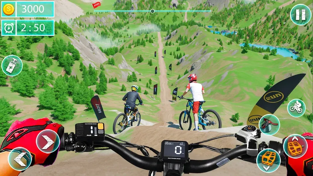 MTB Downhill: BMX Racer  [МОД Бесконечные монеты] Screenshot 3