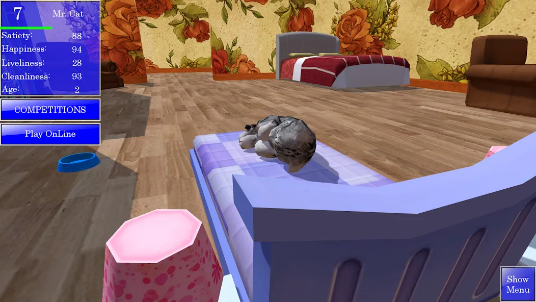 Cute Pocket Cat 3D (Сьют Покет Кэт 3Д)  [МОД Бесконечные монеты] Screenshot 3