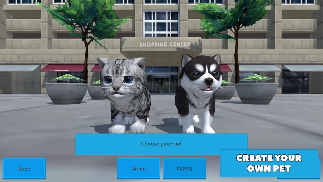 Cute Pocket Cat And Puppy 3D (Кьют Покет Кэт Энд Паппи 3Д)  [МОД Menu] Screenshot 1