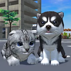 Взломанная Cute Pocket Cat And Puppy 3D (Кьют Покет Кэт Энд Паппи 3Д)  [МОД Menu] - последняя версия apk на Андроид