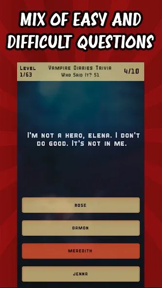 Vampire Diaries Quiz Trivia (Вампирские дневники викторина виктрия)  [МОД Много денег] Screenshot 4