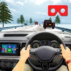 Взлом VR Traffic Racing In Car Drive (ВР Трафик Гонки на Автомобиле Вождения)  [МОД Бесконечные монеты] - полная версия apk на Андроид