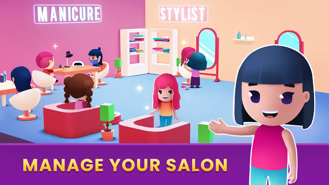 Idle Beauty Salon Tycoon (Айдл Бьюти Салон Тайкун)  [МОД Mega Pack] Screenshot 1