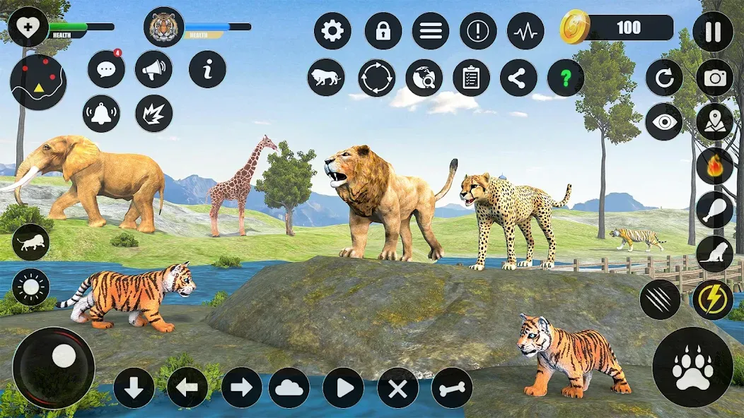 Tiger Simulator Animal Games (Тигровый симулятор  игры с животными)  [МОД Бесконечные монеты] Screenshot 1