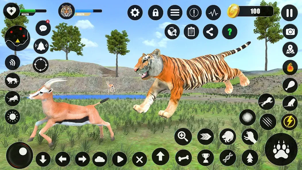 Tiger Simulator Animal Games (Тигровый симулятор  игры с животными)  [МОД Бесконечные монеты] Screenshot 3