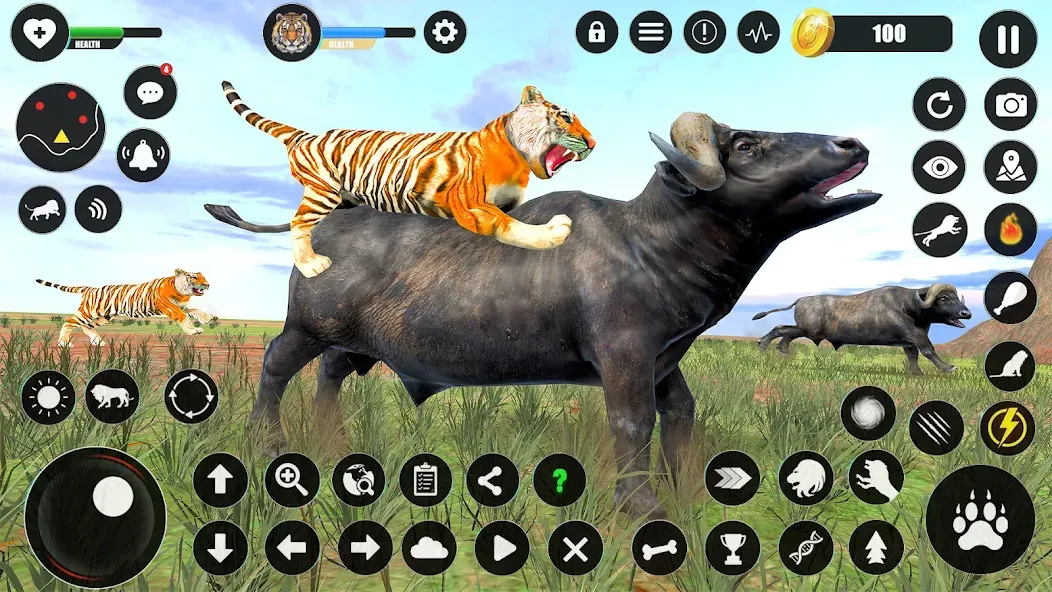 Tiger Simulator Animal Games (Тигровый симулятор  игры с животными)  [МОД Бесконечные монеты] Screenshot 4