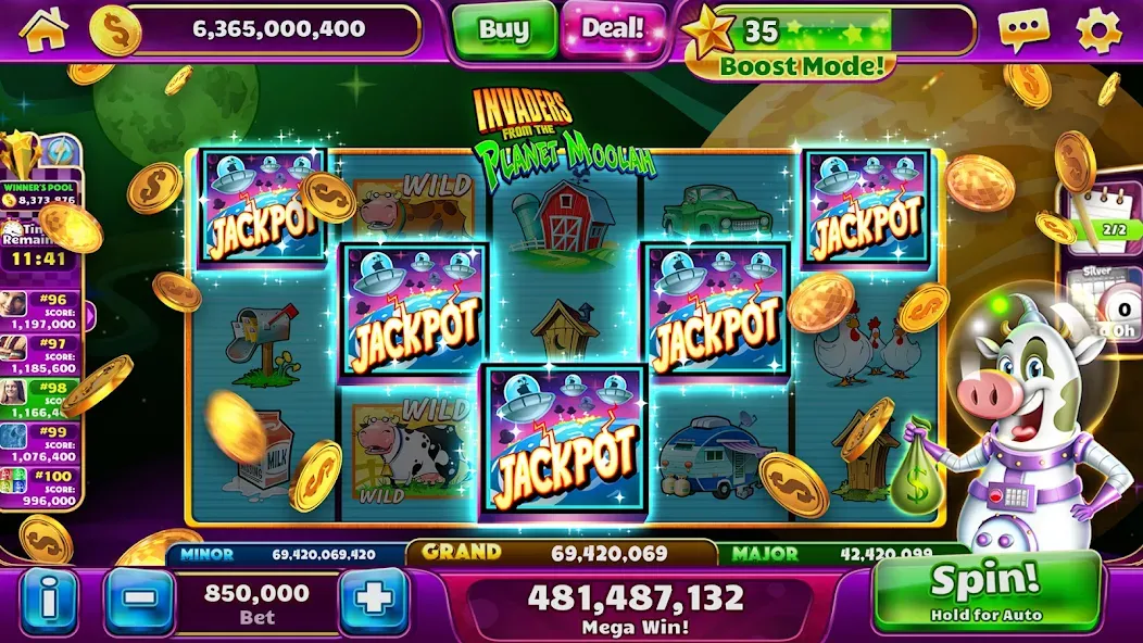 Jackpot Party Casino Slots (Джекпот Пати)  [МОД Бесконечные монеты] Screenshot 3