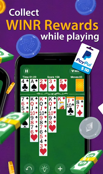 Solitaire - Make Money  [МОД Unlocked] Screenshot 2