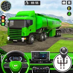 Взломанная Offroad Oil Tanker Truck Games (Оффроуд Игры на машинецистерне для нефти)  [МОД Меню] - последняя версия apk на Андроид