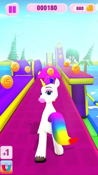 Unicorn Kingdom: Running Games (Юникорн Кингдом)  [МОД Menu] Screenshot 3