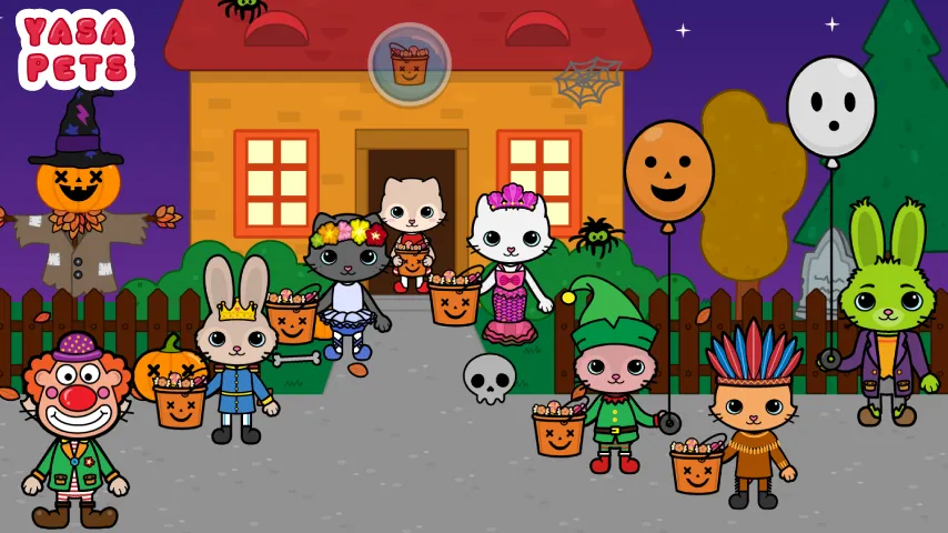 Yasa Pets Halloween (Яса Петс Хэллоуин)  [МОД Много монет] Screenshot 1