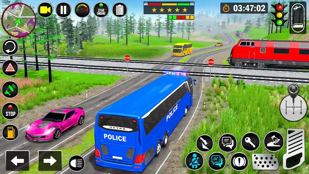 City Bus Simulator Bus Game 3D (Полицейский автобус симулятор)  [МОД Все открыто] Screenshot 4