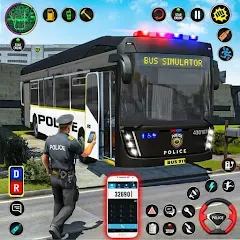 Скачать взломанную City Bus Simulator Bus Game 3D (Полицейский автобус симулятор)  [МОД Все открыто] - полная версия apk на Андроид