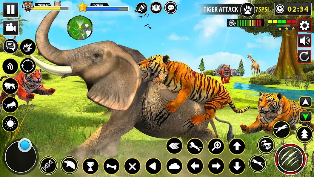 Tiger Simulator Lion games 3D (Тигровый Симулятор Игр Льва 3D)  [МОД Все открыто] Screenshot 3