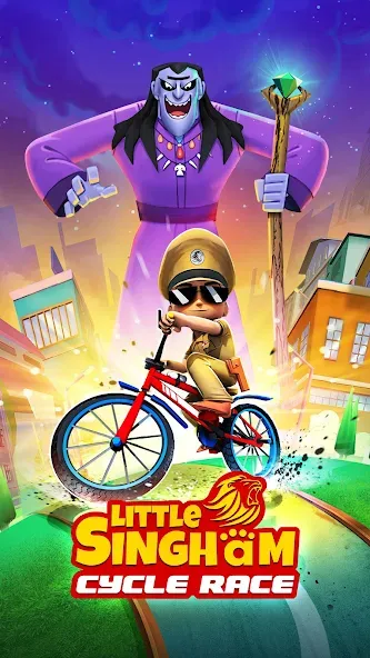 Little Singham Cycle Race (Литл Сингам Велосипедная Гонка)  [МОД Меню] Screenshot 1