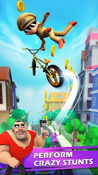 Little Singham Cycle Race (Литл Сингам Велосипедная Гонка)  [МОД Меню] Screenshot 4